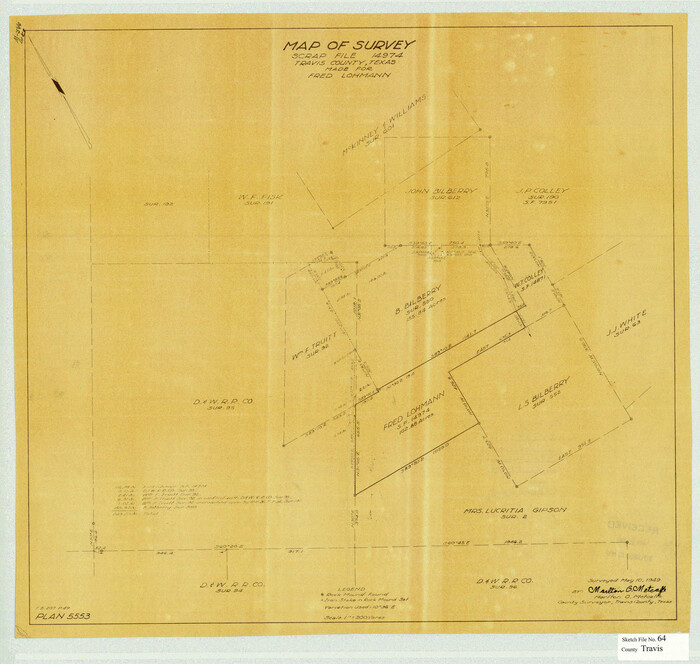 12474, Travis County Sketch File 64, General Map Collection
