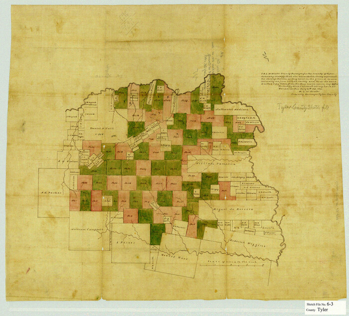12499, Tyler County Sketch File 6-3, General Map Collection