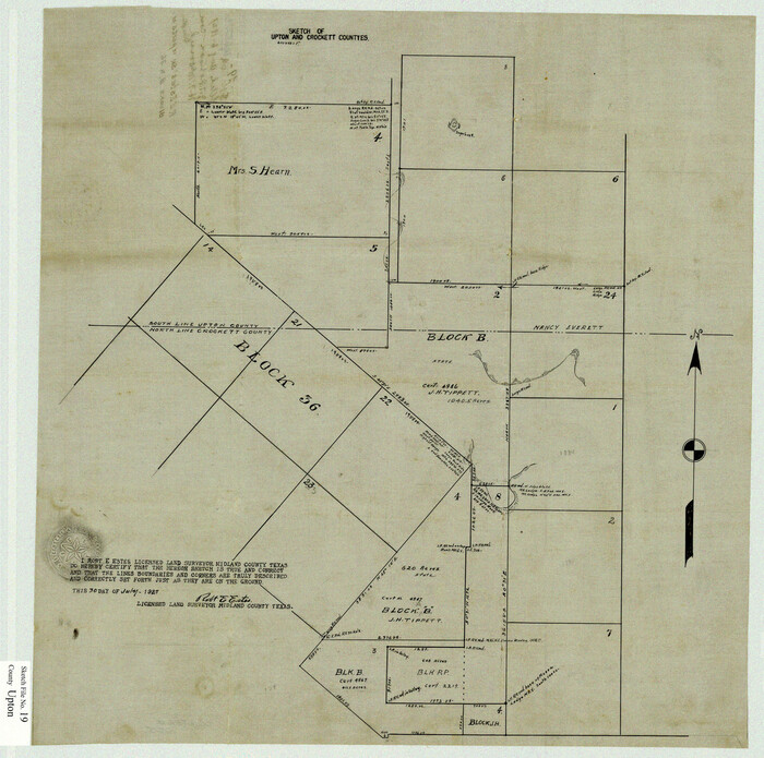 12515, Upton County Sketch File 19, General Map Collection