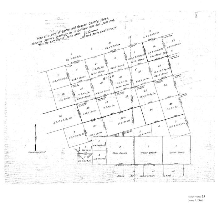 12524, Upton County Sketch File 33, General Map Collection
