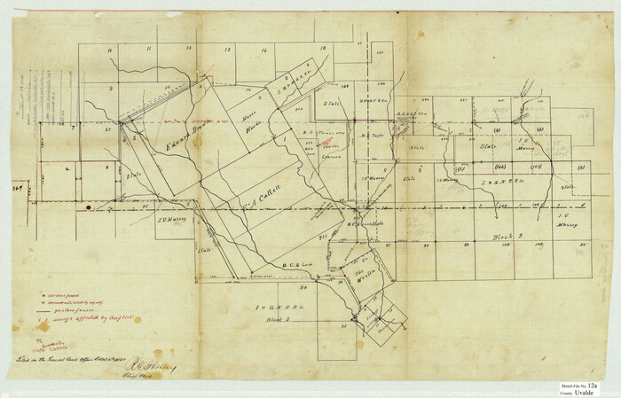 12527, Uvalde County Sketch File 12A, General Map Collection