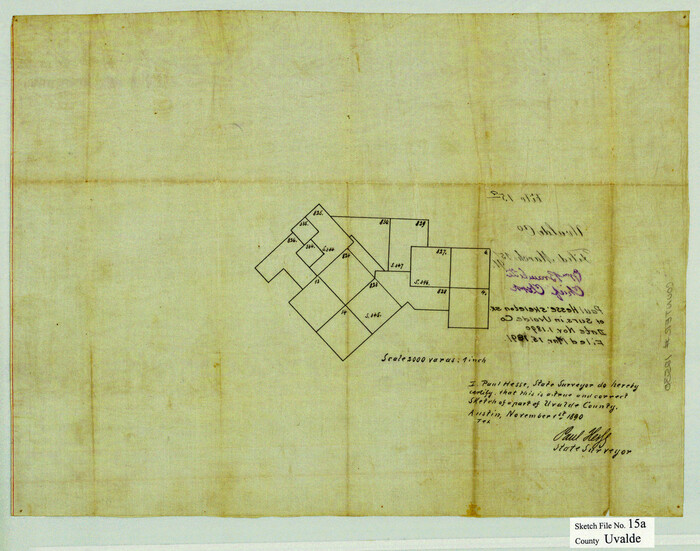 12530, Uvalde County Sketch File 15a, General Map Collection