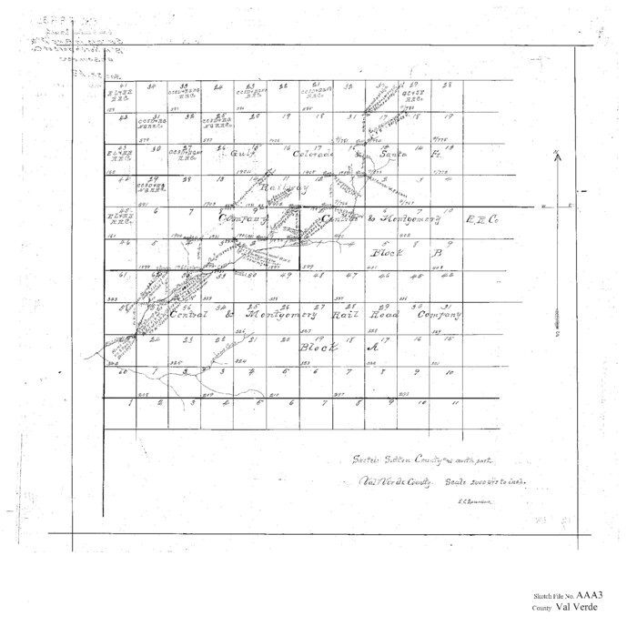 12541, Val Verde County Sketch File AAA3, General Map Collection