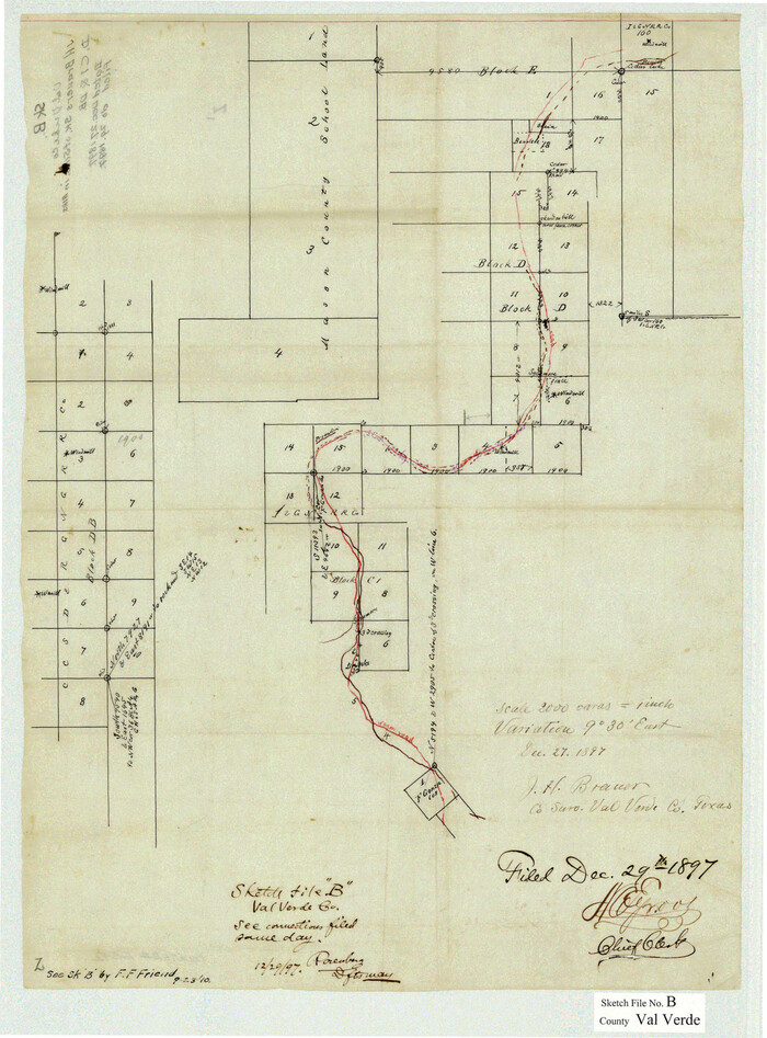 12542, Val Verde County Sketch File B, General Map Collection
