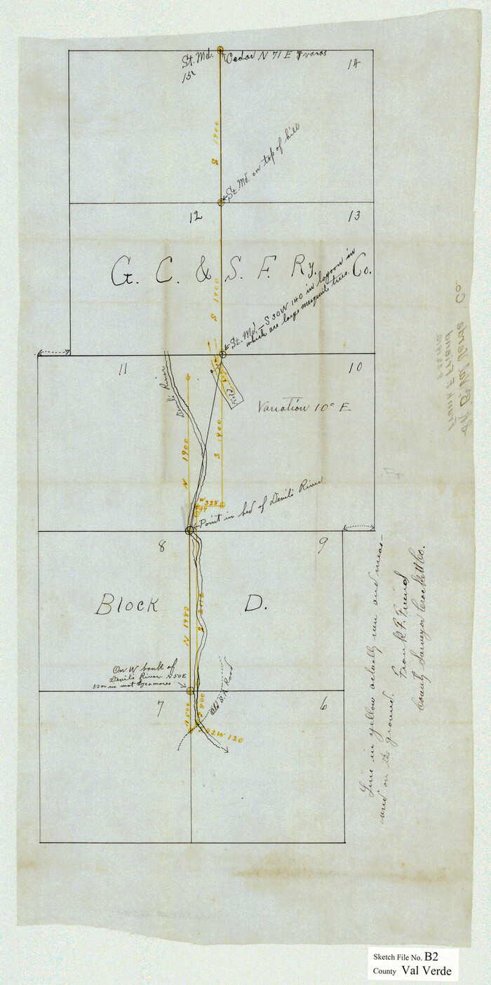 12544, Val Verde County Sketch File B2, General Map Collection