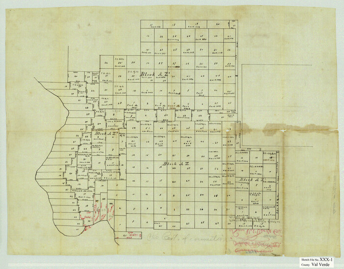 12547, Val Verde County Sketch File XXX1, General Map Collection