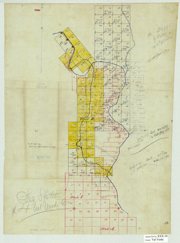 12549, Val Verde County Sketch File XXX10, General Map Collection