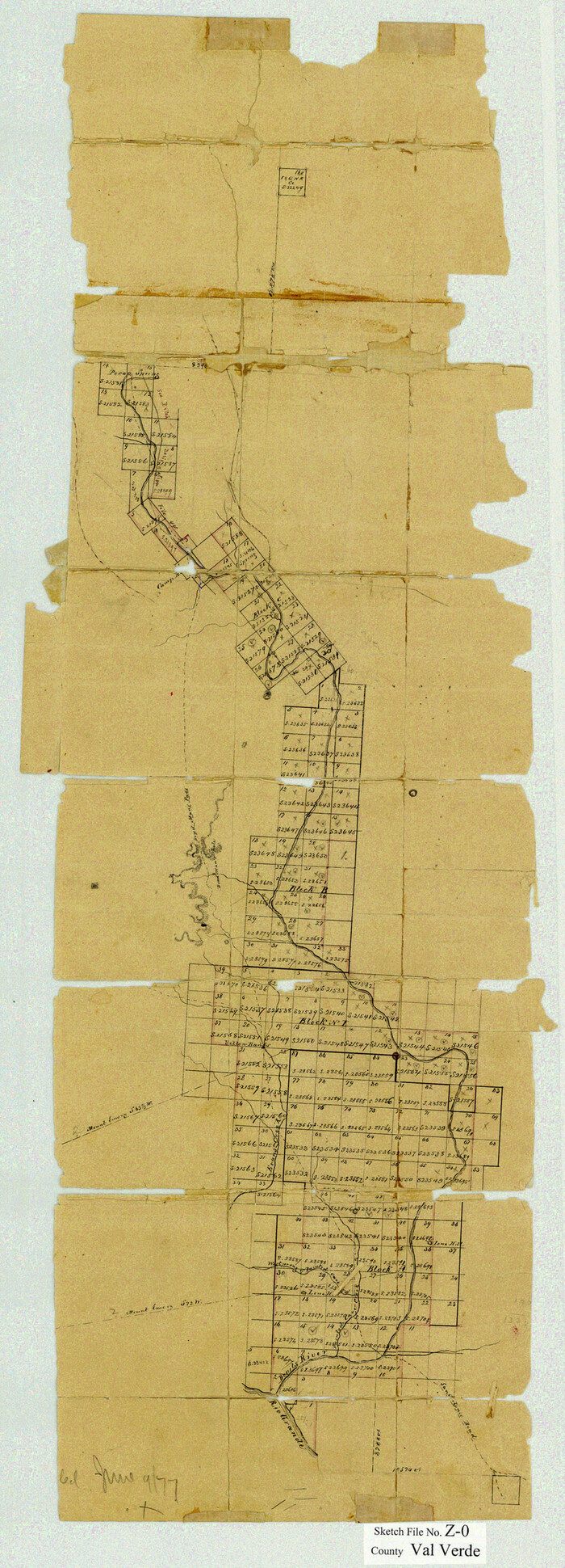 12550, Val Verde County Sketch File Z0, General Map Collection