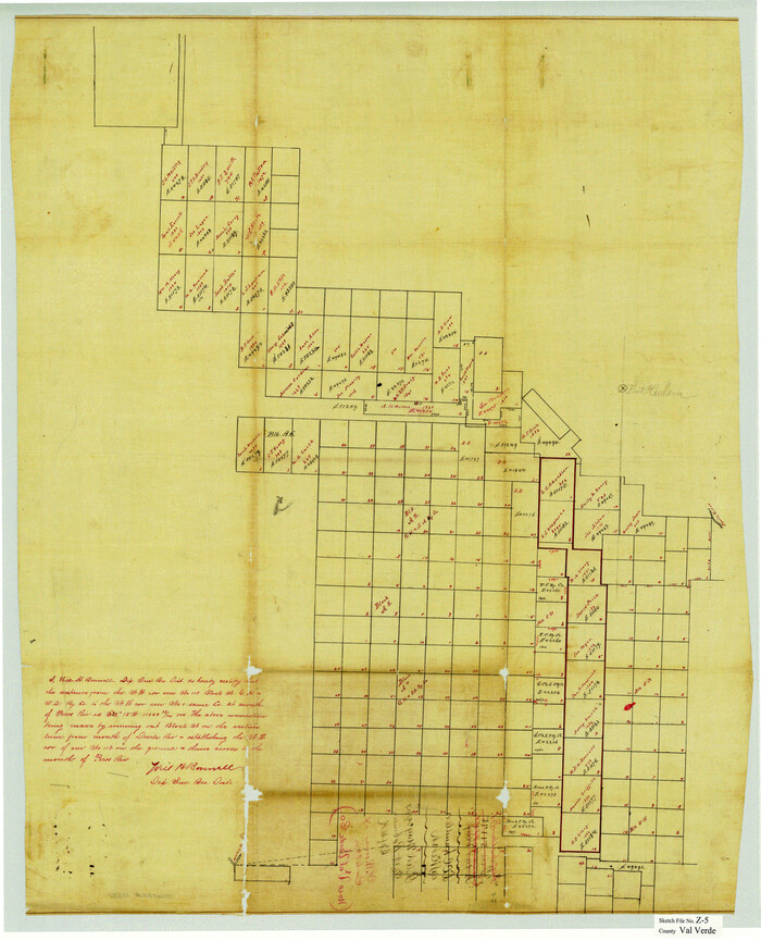 12551, Val Verde County Sketch File Z5, General Map Collection