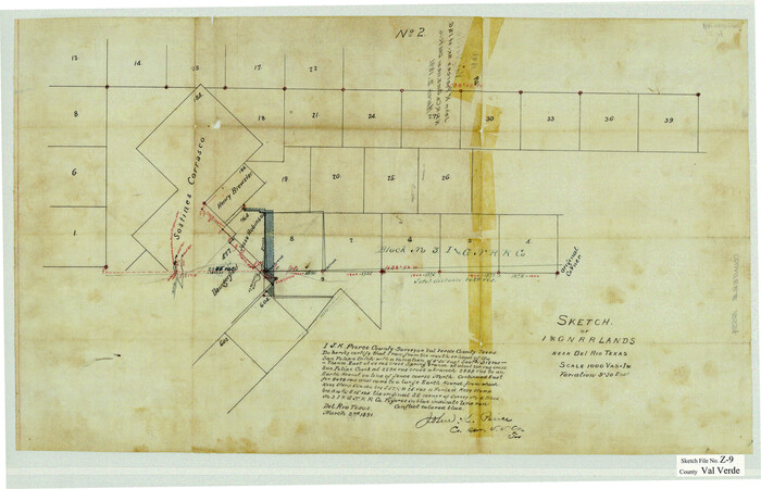 12554, Val Verde County Sketch File Z9, General Map Collection