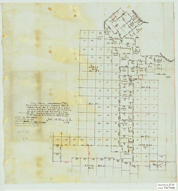 12556, Val Verde County Sketch File Z14, General Map Collection