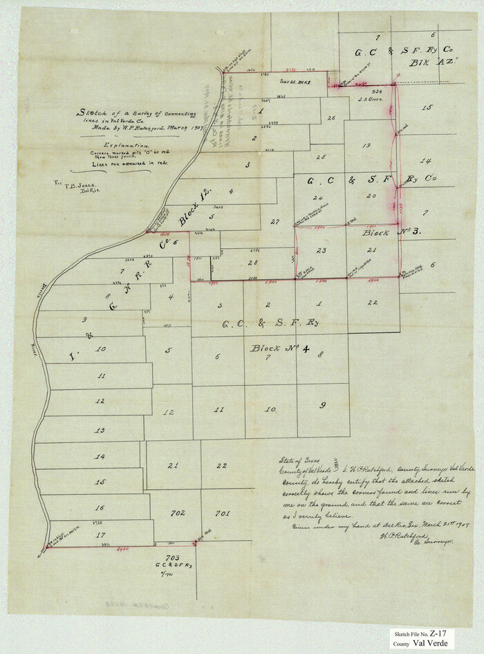 12558, Val Verde County Sketch File Z17, General Map Collection