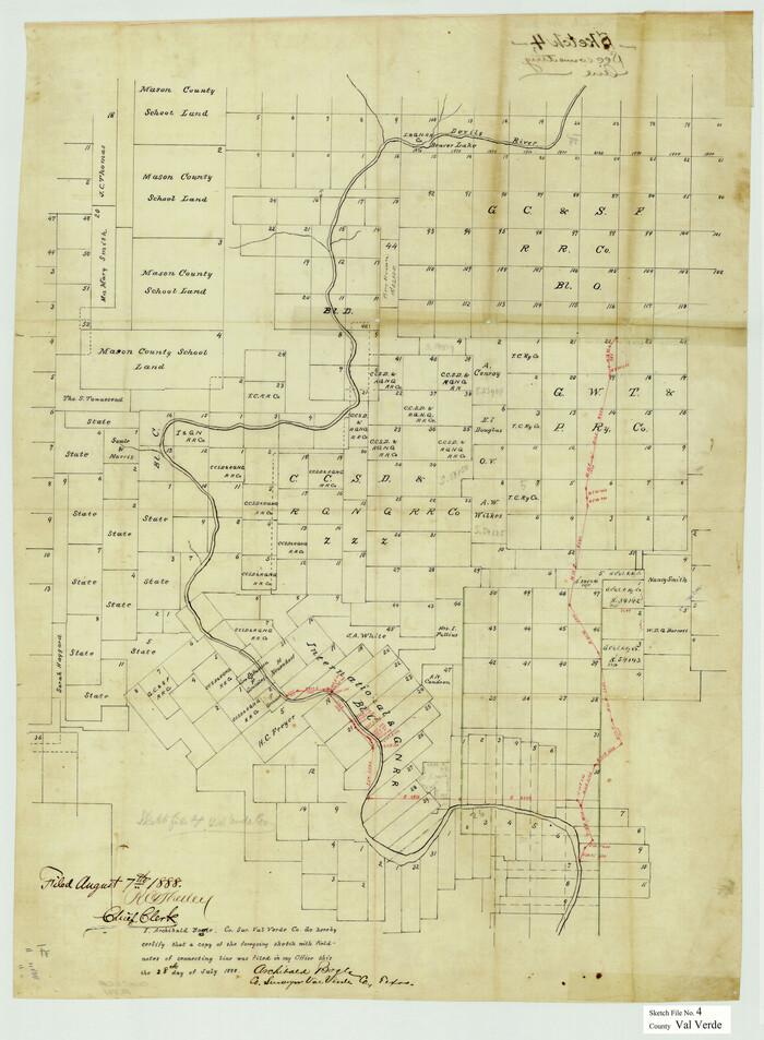 12561, Val Verde County Sketch File 4, General Map Collection