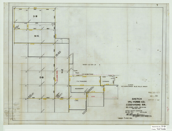 12576, Val Verde County Sketch File 35b, General Map Collection