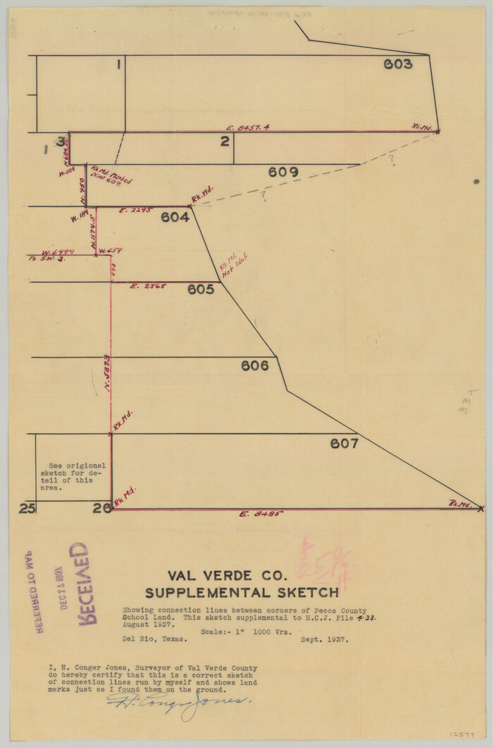 12577, Val Verde County Sketch File 36, General Map Collection
