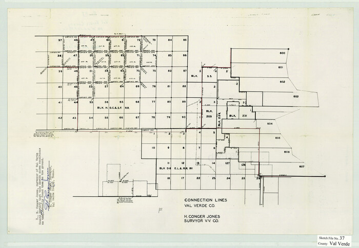 12578, Val Verde County Sketch File 37, General Map Collection