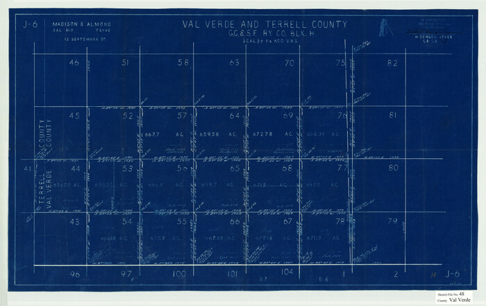 12589, Val Verde County Sketch File 48, General Map Collection