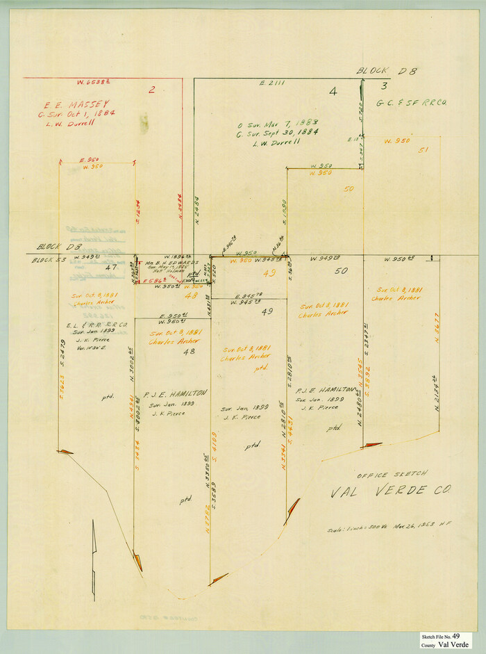 12590, Val Verde County Sketch File 49, General Map Collection