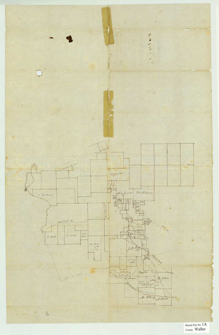 12598, Waller County Sketch File 1a, General Map Collection