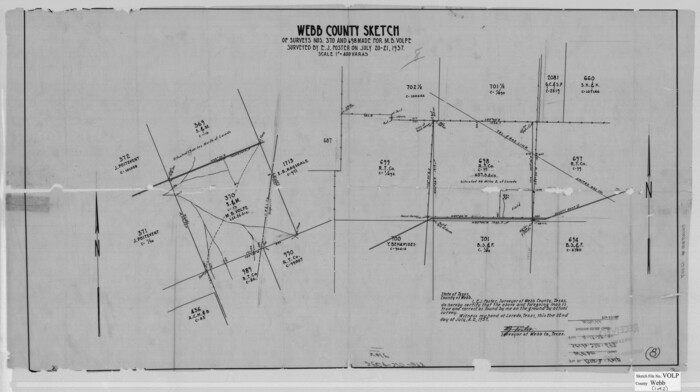 12607, Webb County Sketch File VOLP, General Map Collection