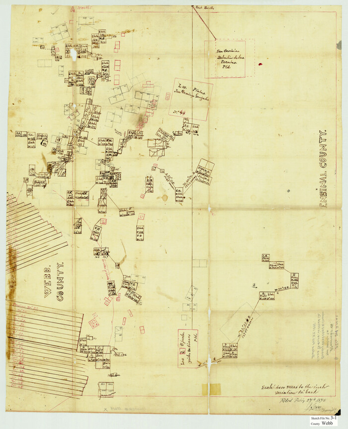 12614, Webb County Sketch File 3-1, General Map Collection