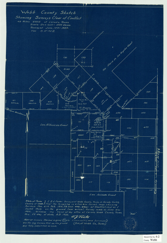 12615, Webb County Sketch File 4-2, General Map Collection