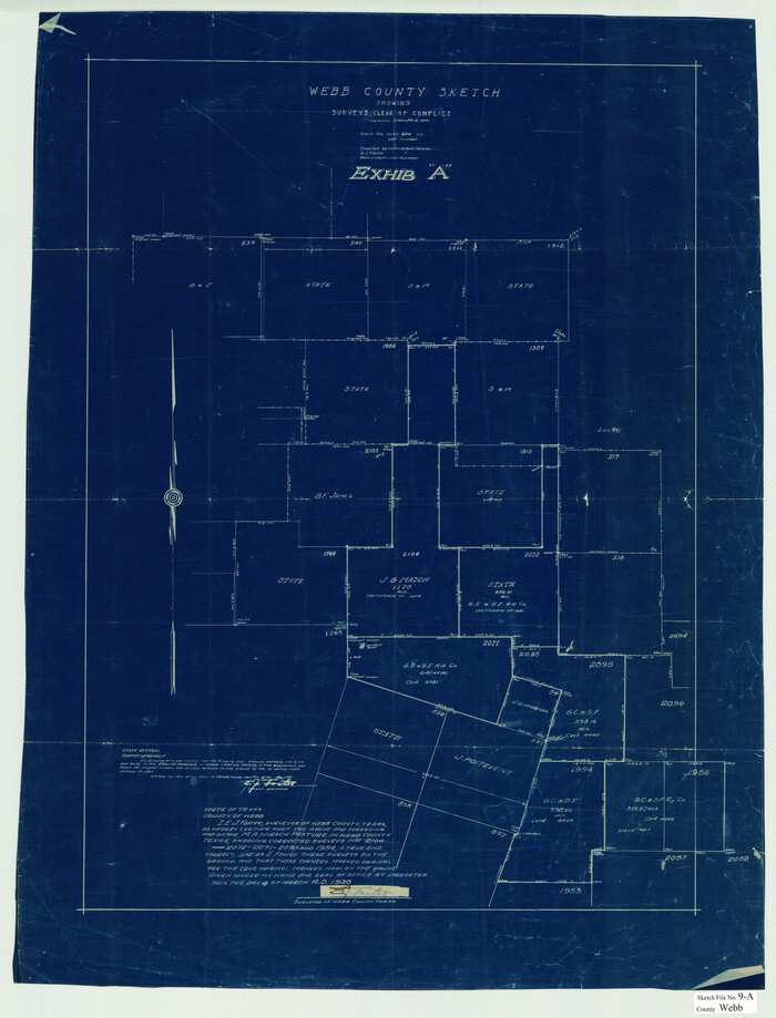 12619, Webb County Sketch File 9a, General Map Collection