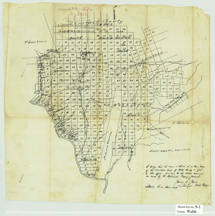 12622, Webb County Sketch File 9-1, General Map Collection