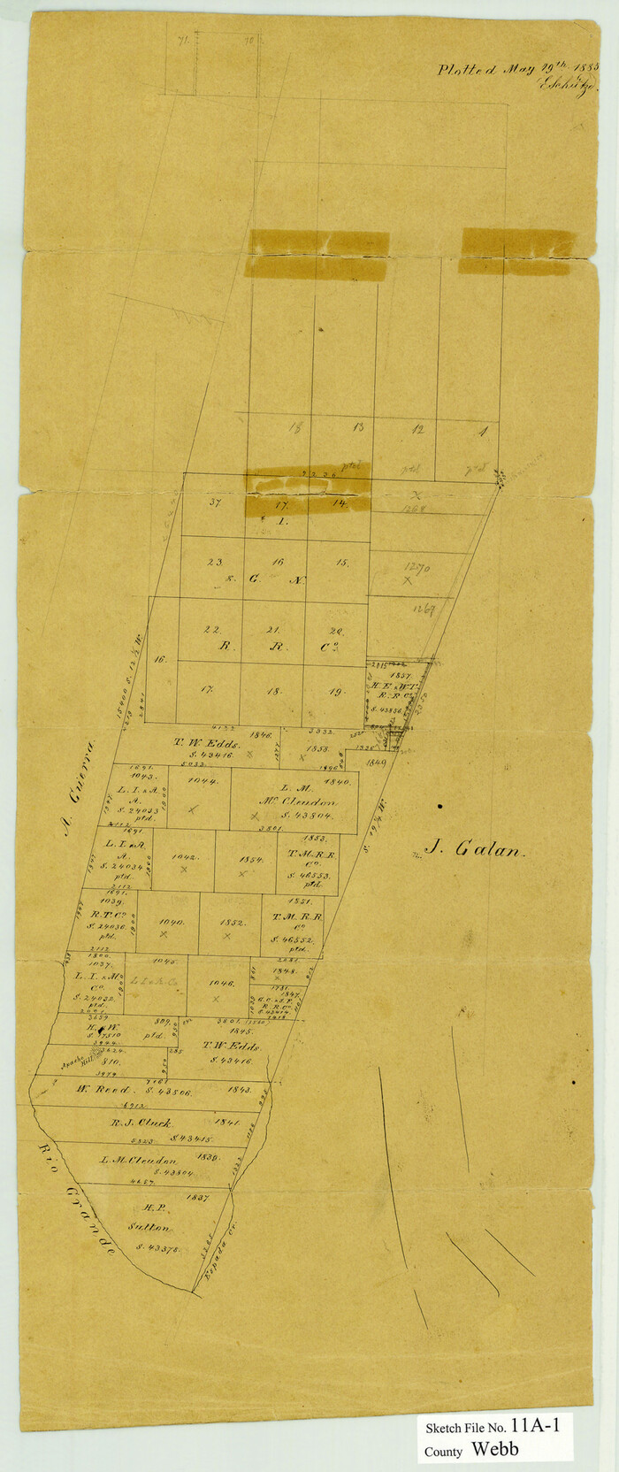 12626, Webb County Sketch File 11a-1, General Map Collection