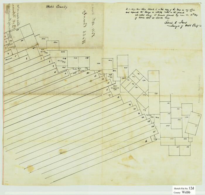 12629, Webb County Sketch File 12d, General Map Collection