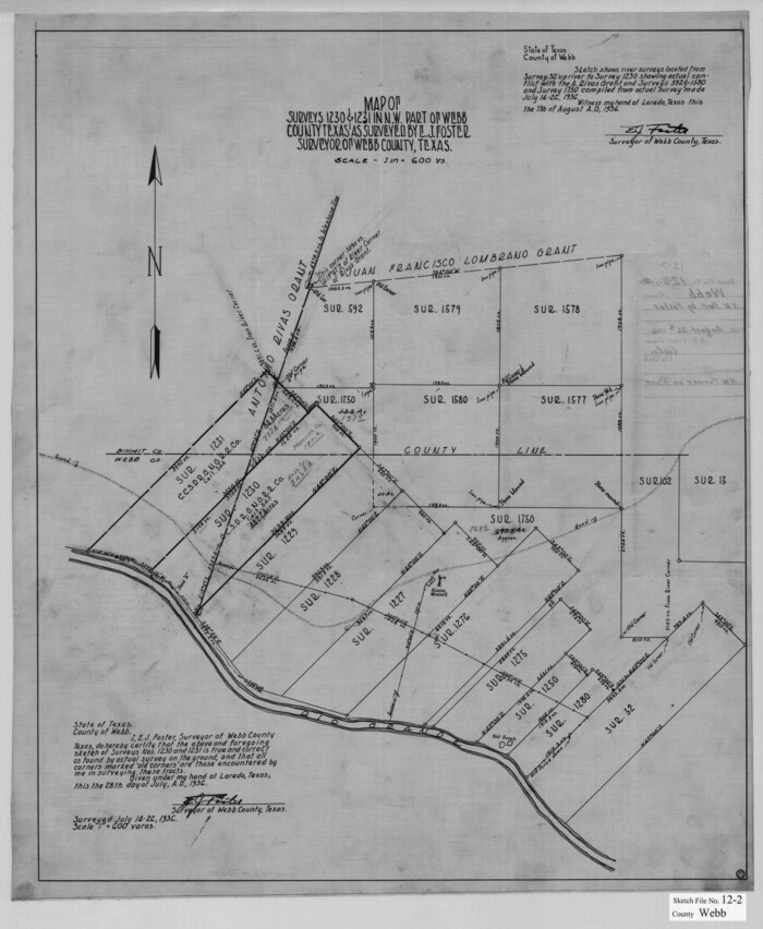 12630, Webb County Sketch File 12-2, General Map Collection