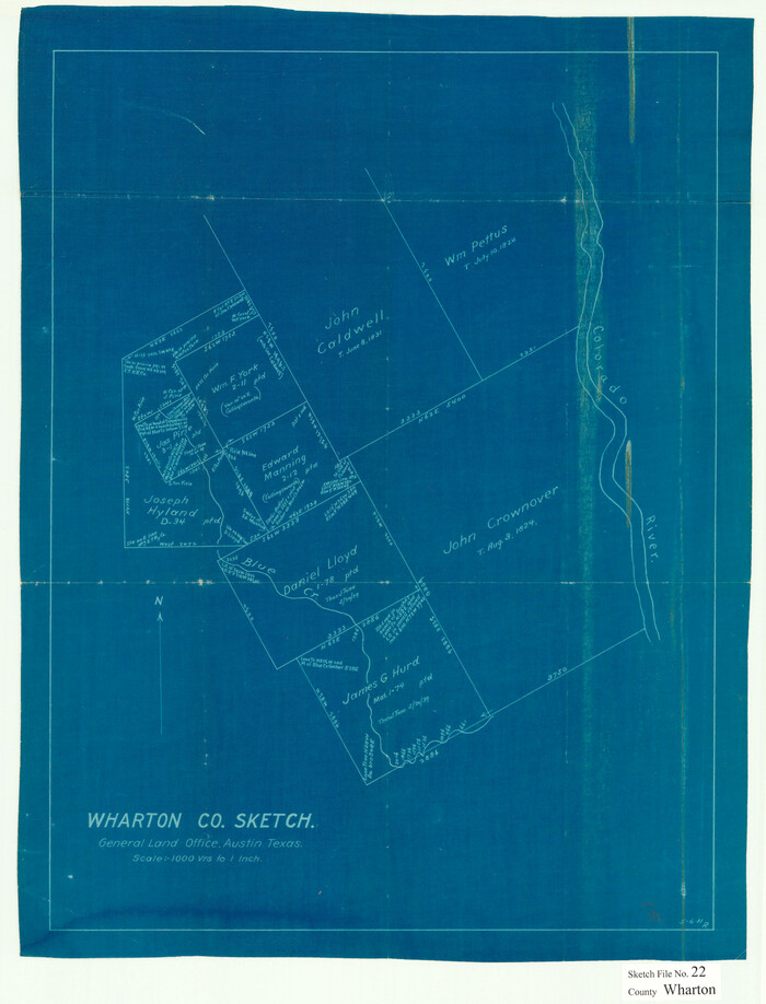 12666, Wharton County Sketch File 22, General Map Collection