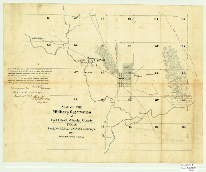 12675, Wheeler County Sketch File 5, General Map Collection