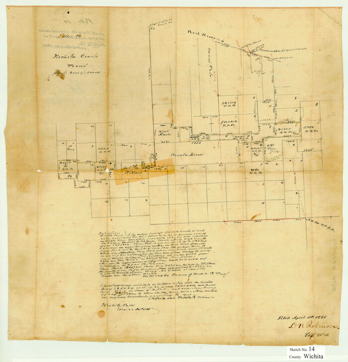 12678, Wichita County Sketch File 14, General Map Collection