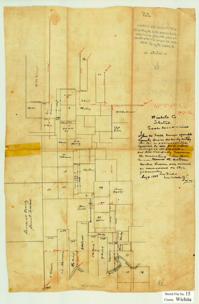 12679, Wichita County Sketch File 15, General Map Collection