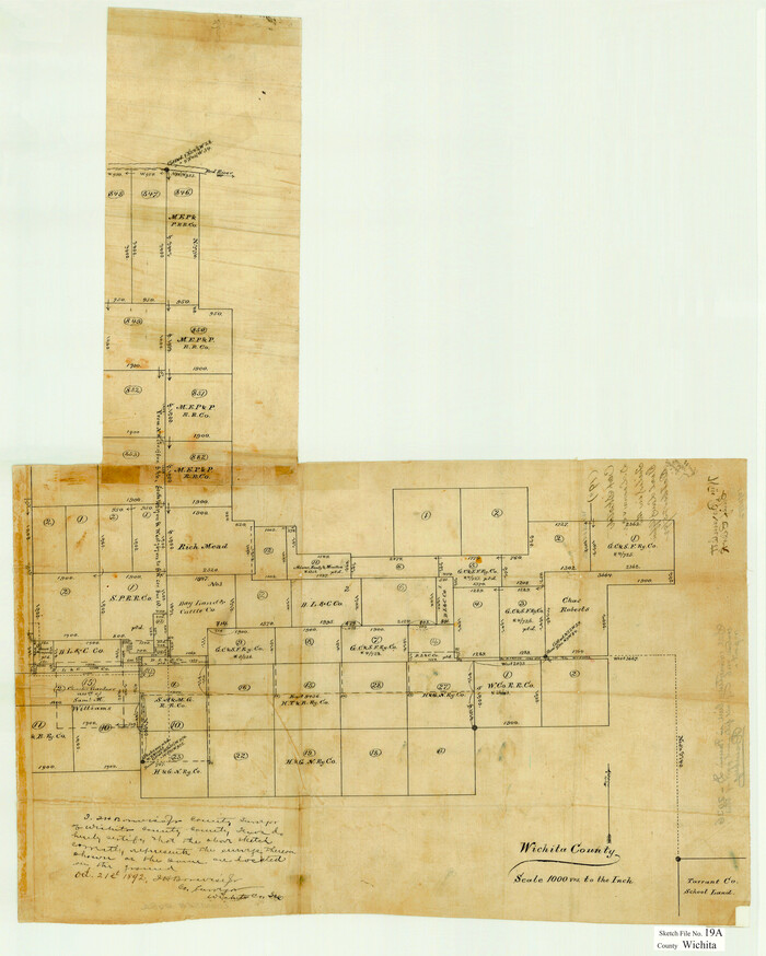 12682, Wichita County Sketch File 19a, General Map Collection
