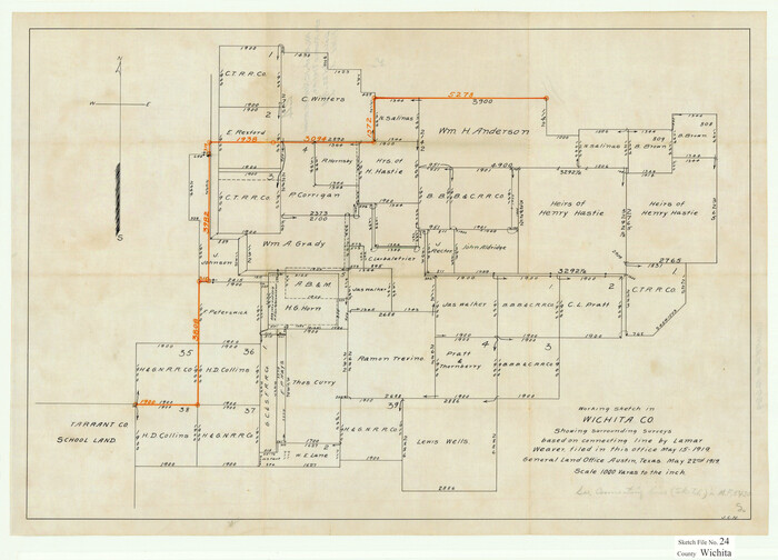 12684, Wichita County Sketch File 24, General Map Collection