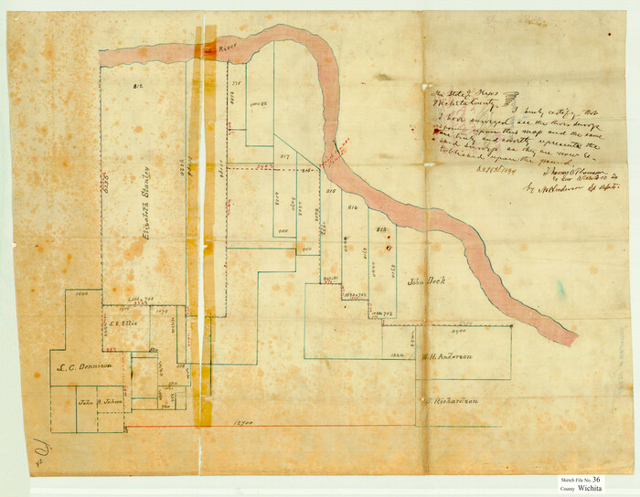 12689, Wichita County Sketch File 36, General Map Collection