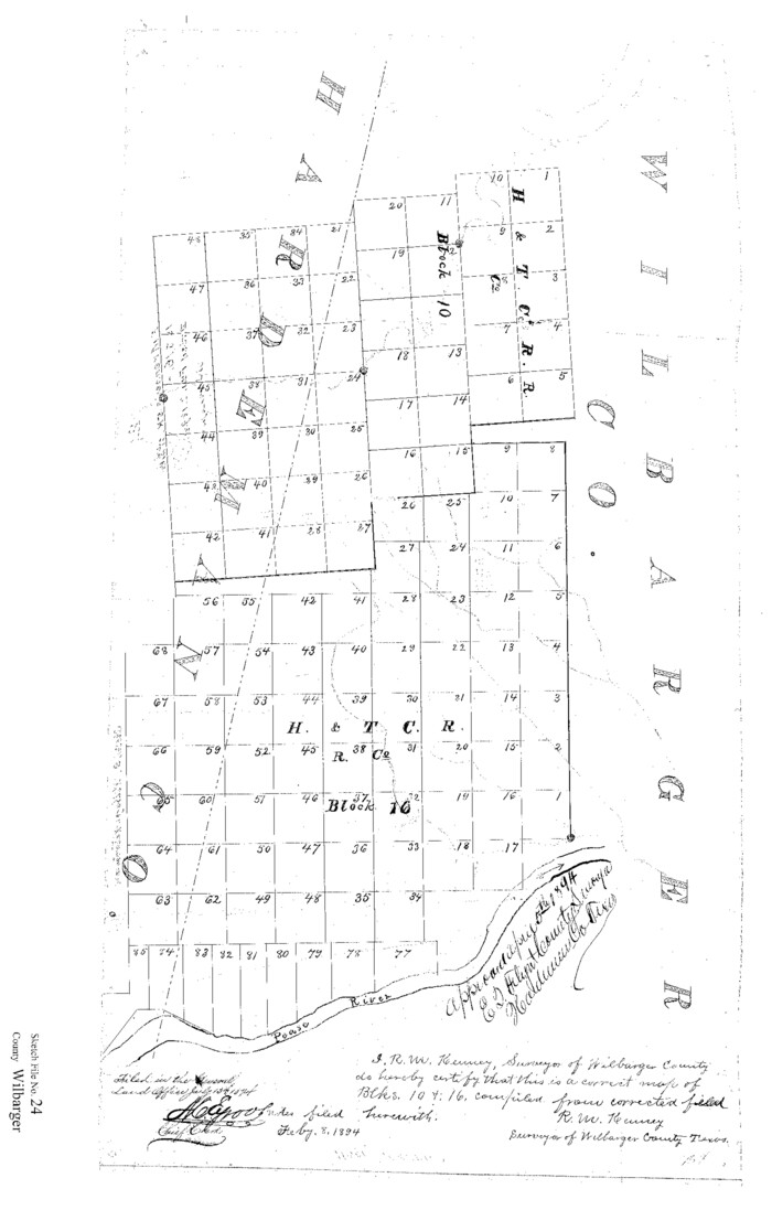 12691, Wilbarger County Sketch File 24, General Map Collection