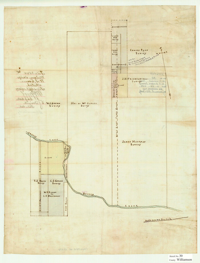 12696, Williamson County Sketch File 30, General Map Collection