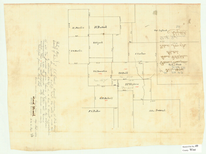 12702, Wise County Sketch File 49, General Map Collection