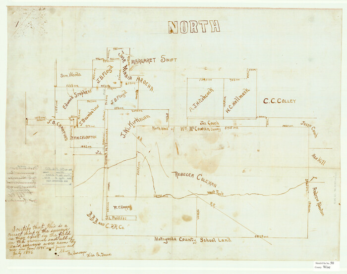 12703, Wise County Sketch File 50, General Map Collection