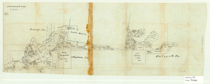 12712, Young County Sketch File 14, General Map Collection