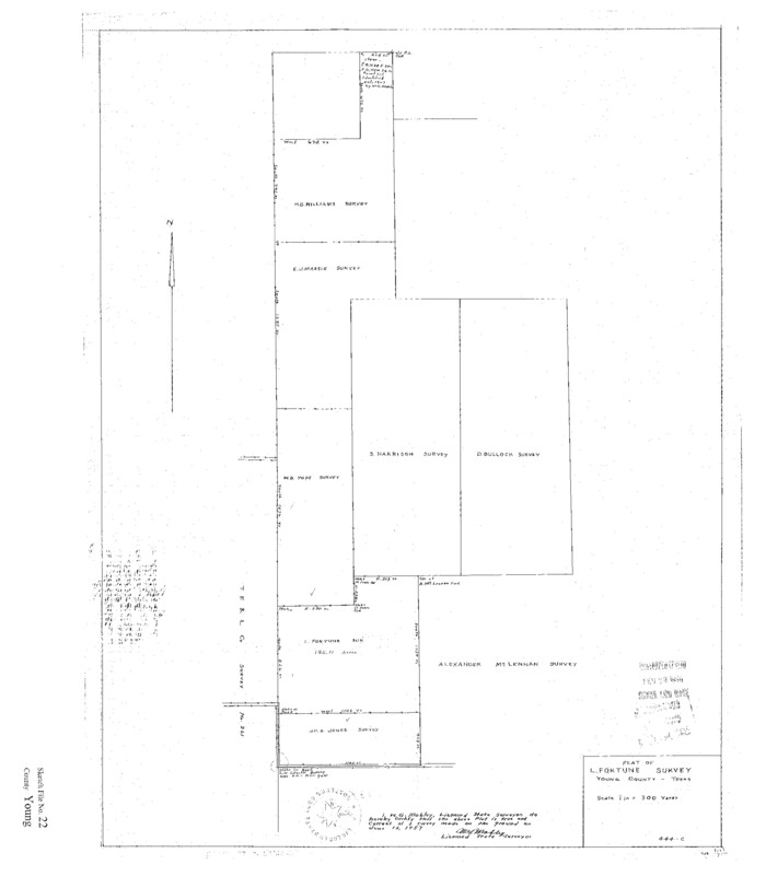 12716, Young County Sketch File 22, General Map Collection