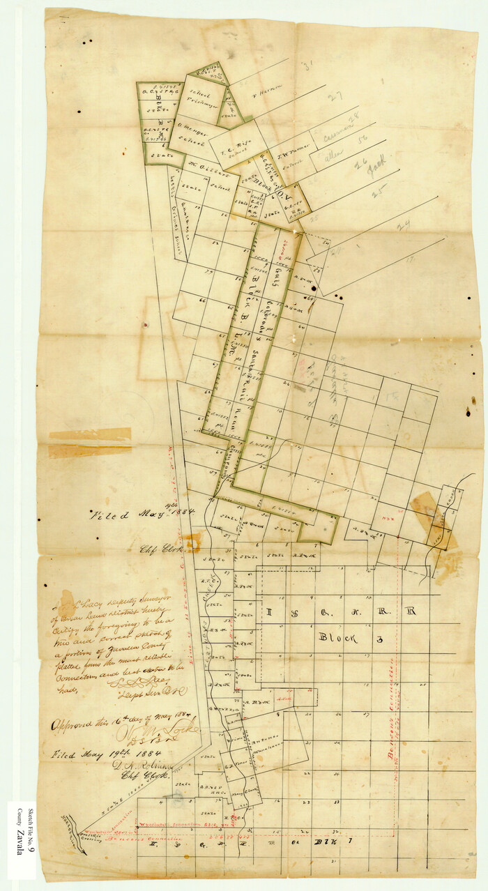 12727, Zavala County Sketch File 9, General Map Collection