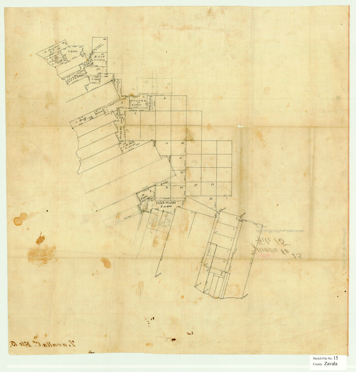 12729, Zavala County Sketch File 15, General Map Collection