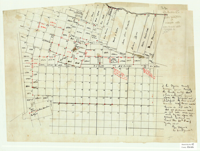 12732, Zavala County Sketch File 42, General Map Collection