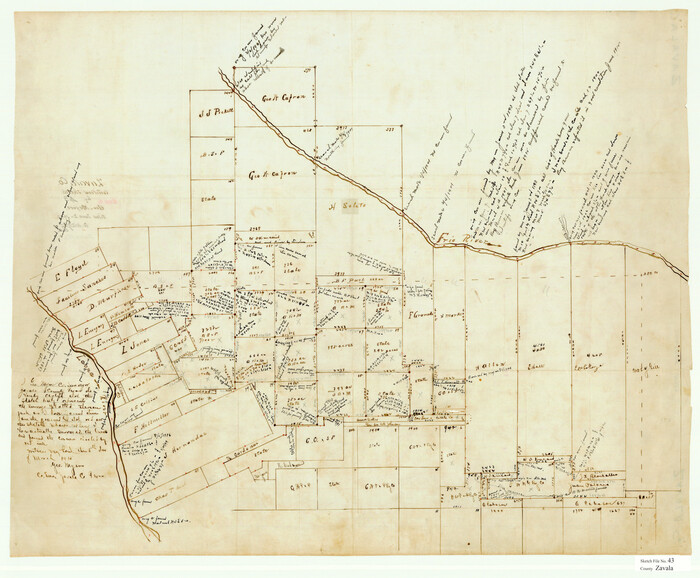 12733, Zavala County Sketch File 43, General Map Collection