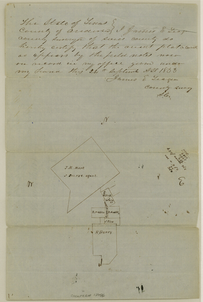 12786, Anderson County Sketch File 16a, General Map Collection