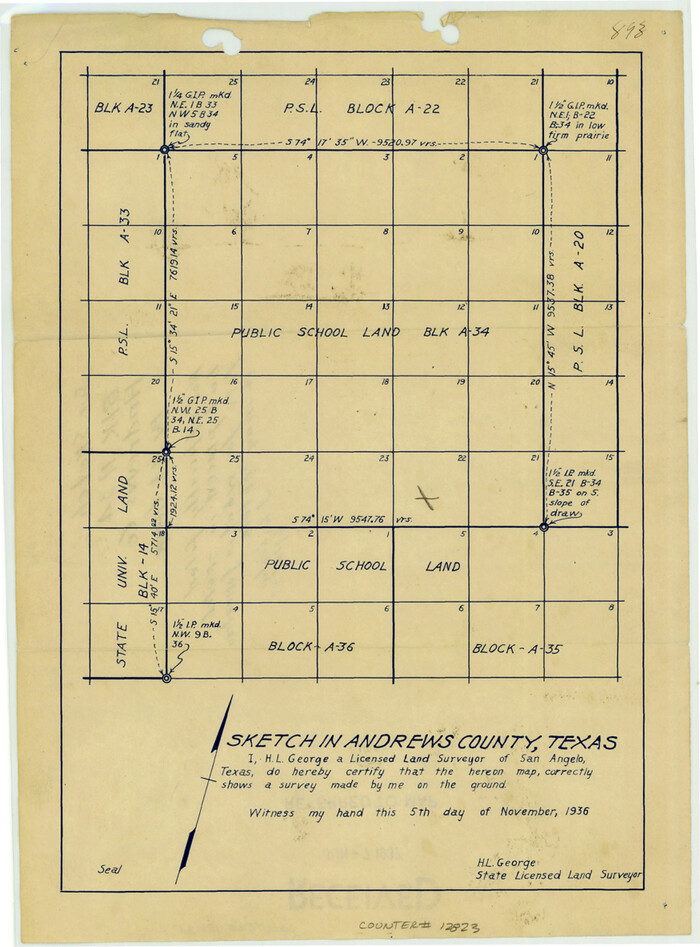 12823, Andrews County Sketch File 5, General Map Collection